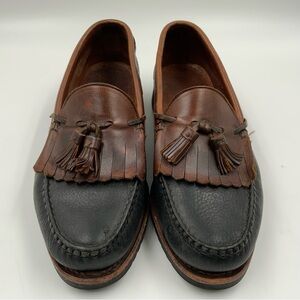 Allen Edmonds Nashua Black/Brown Kilt Tassel Leather Loafer Men Size 9.5.